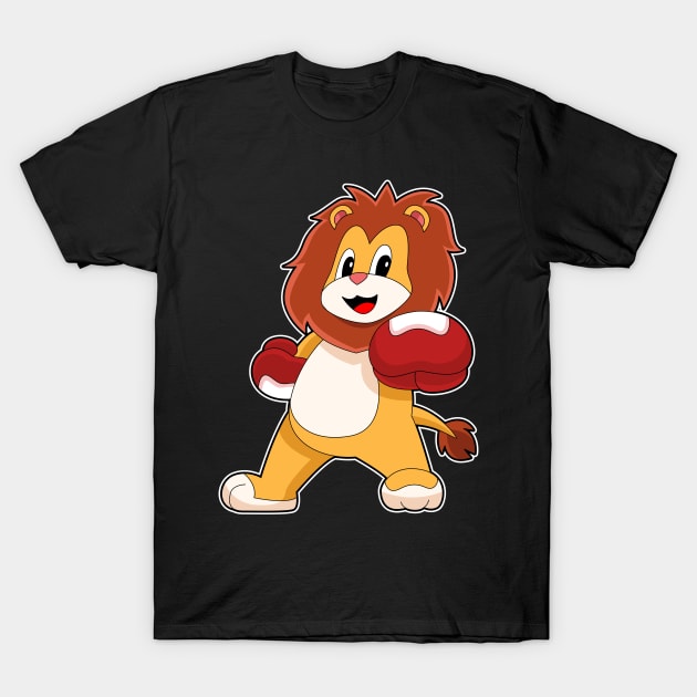 Lion Boxer Boxing gloves Boxing T-Shirt by Markus Schnabel